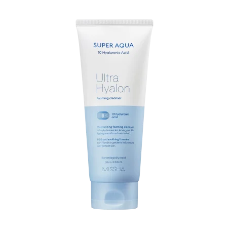 Missha Super Aqua Ultra Hyalron Foaming Cleanser | Happymetime