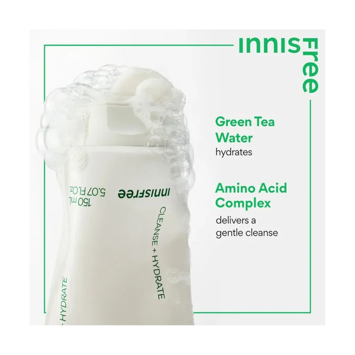 Innisfree Green Tea Amino Hydrating Cleansing Foam | Happymetime