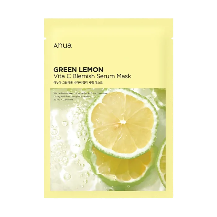 Anua Green Lemon Vita C Blemish Serum Mask | Happymetime