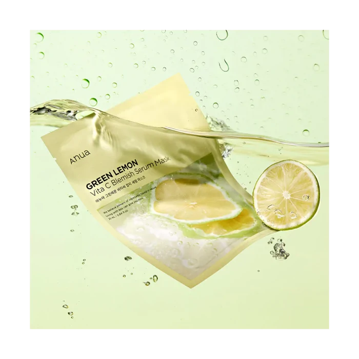 Anua Green Lemon Vita C Blemish Serum Mask | Happymetime